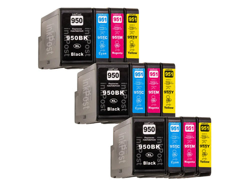 950XL/951XL HP Cartouches d’Encre Compatibles – Lot de 3 Multipacks