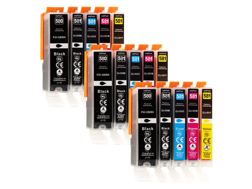 PGI-580/CLI-581XXL Cartouches d’encre compatibles Canon – 3 Multipacks