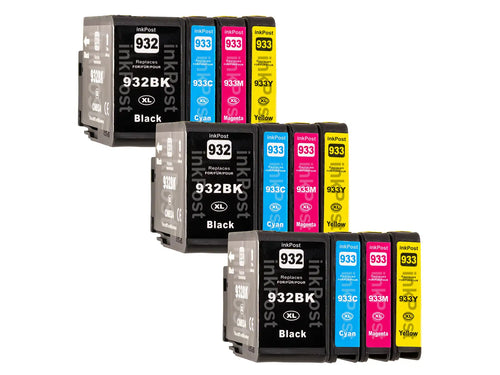932XL/933XL HP Cartouches d’Encre Compatibles – Lot de 3 Multipacks