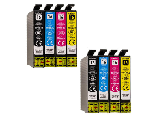 16XL Epson Cartouches d’Encre Compatibles – 2 Multipacks