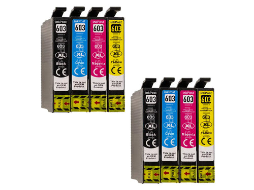 603XL Compatible Epson – Lot de 2 Packs Multiples de Cartouches d’Encre