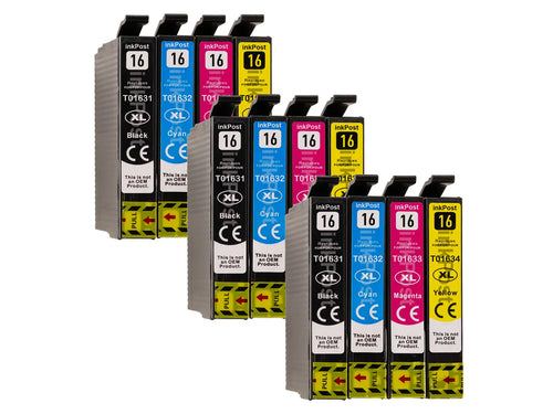 T16XL Cartouches d’encre compatibles Epson – 3 packs multiples