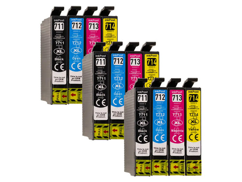 T0715 Cartouches d’encre compatibles Epson – 3 packs multiples