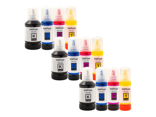 Compatible Epson Ecotank – Lot de 3 bouteilles d’encre