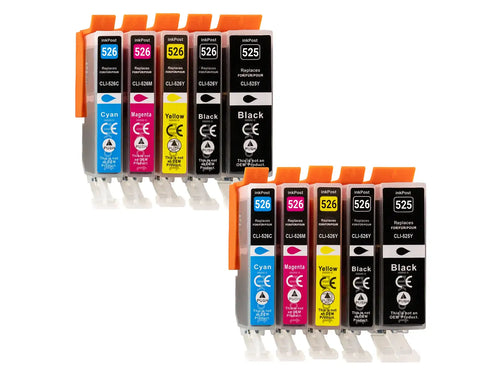 PGI-525/CLI-526XL Cartouches d’encre compatibles Canon – 2 packs multiples