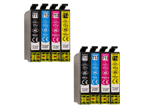 T0715 Cartouches d’encre compatibles Epson – 2 packs multiples