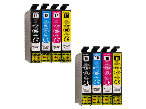 T18XL Cartouches d’encre compatibles Epson – 2 packs multiples