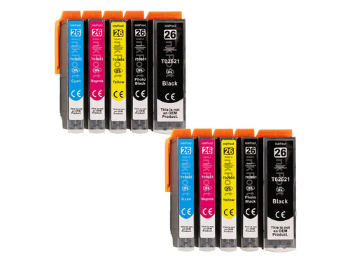 T26XL Cartouches d’encre compatibles Epson – 2 packs multiples
